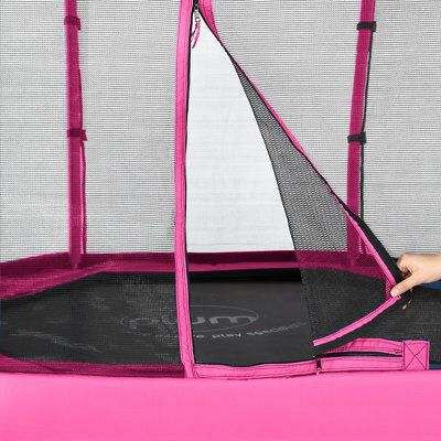 Plum Junior Pink purple 7 ft Trampoline enclosure Tradepoint