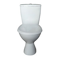 Plumbsure Bodmin White Close-coupled Toilet with Standard close seat