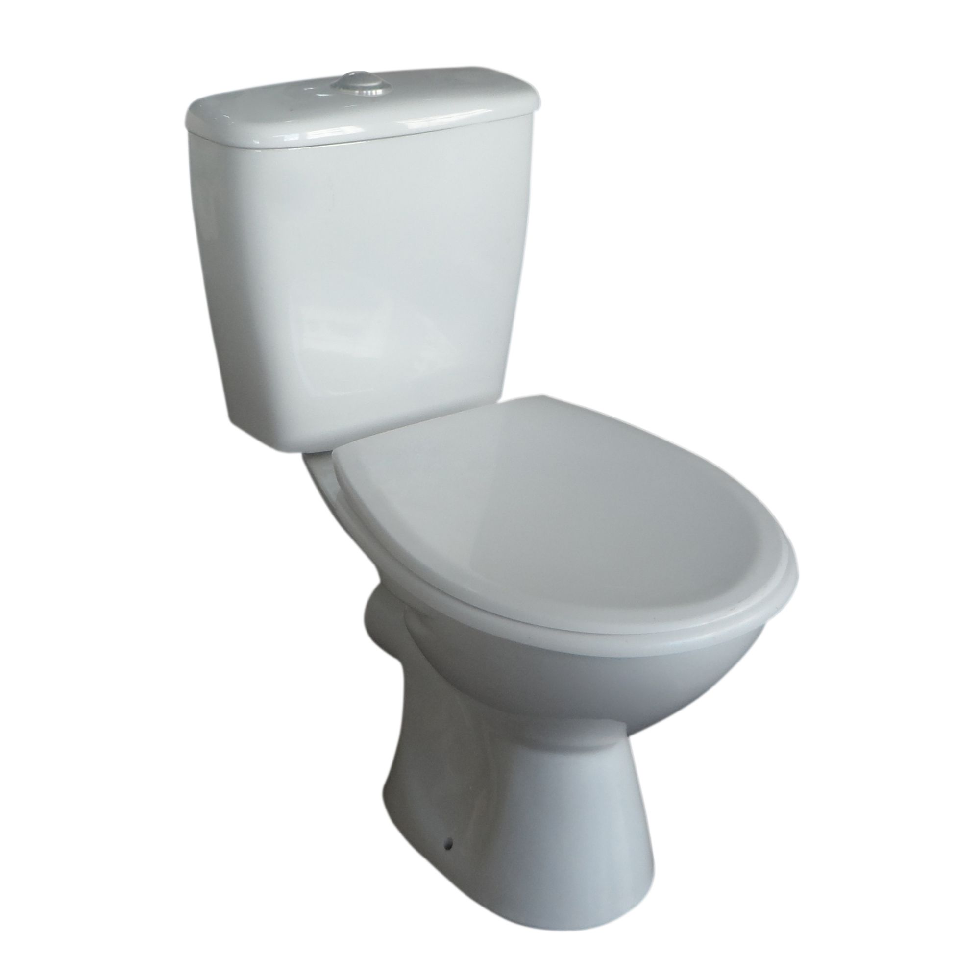 Plumbsure Bodmin White Open back close-coupled Toilet & full pedestal basin