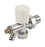 Plumbsure BQ28616061 White chrome effect Radiator valve (Dia)15mm