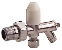 Plumbsure BQ28616078 Chrome effect Radiator valve (Dia)8mm