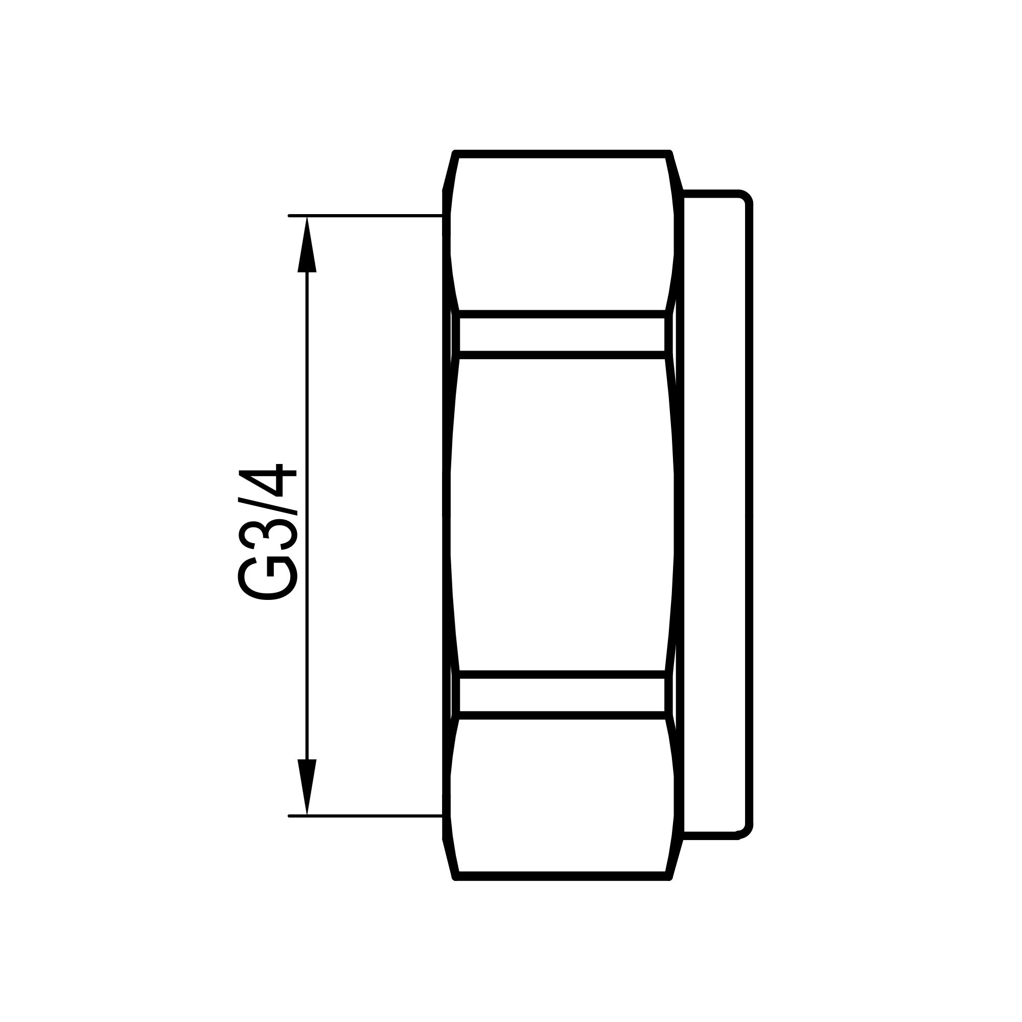 Plumbsure Brass Compression Cap (Dia)19mm