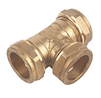Plumbsure Brass Compression Equal Tee (Dia) 28mm x 28mm x 28mm