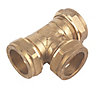 Plumbsure Brass Compression Equal Tee (Dia) 28mm x 28mm x 28mm