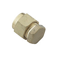 Plumbsure Brass Compression Stop end (Dia)8mm