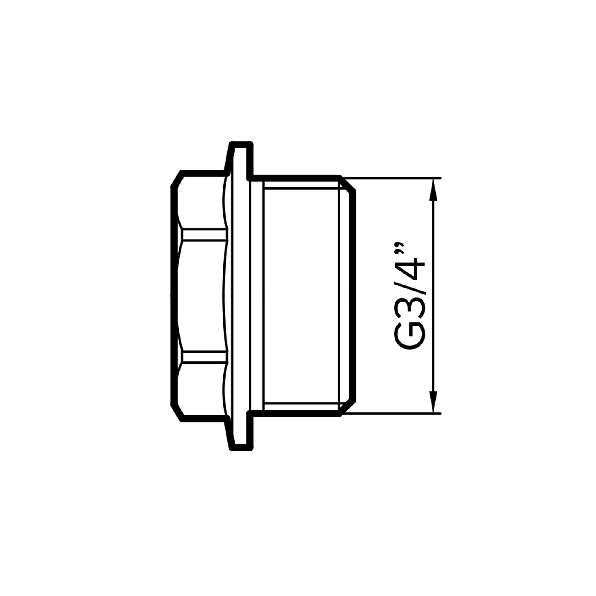 Plumbsure Brass Flange Male Nut (Dia)19mm