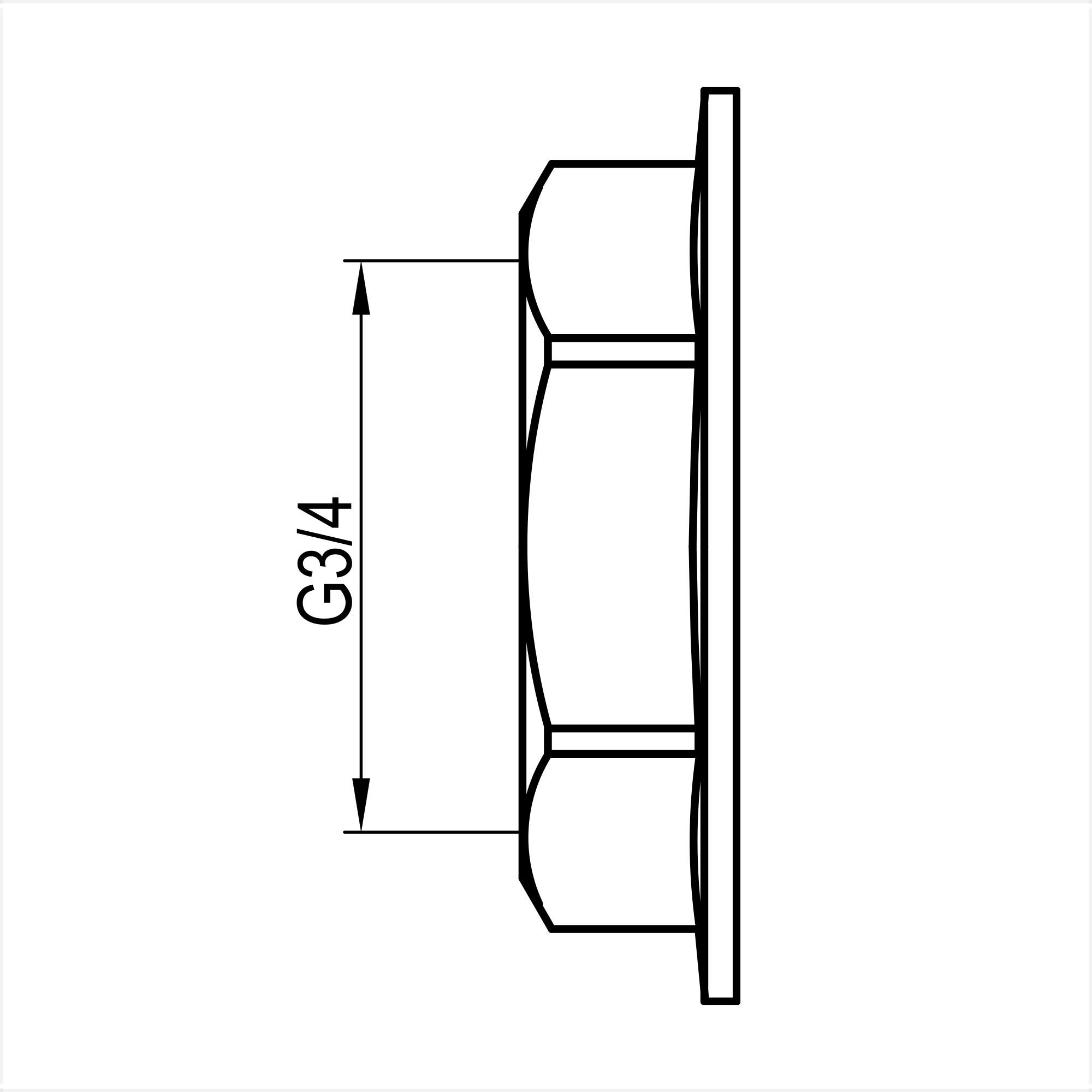Plumbsure Brass Flange Threaded Backnut (Dia)19mm