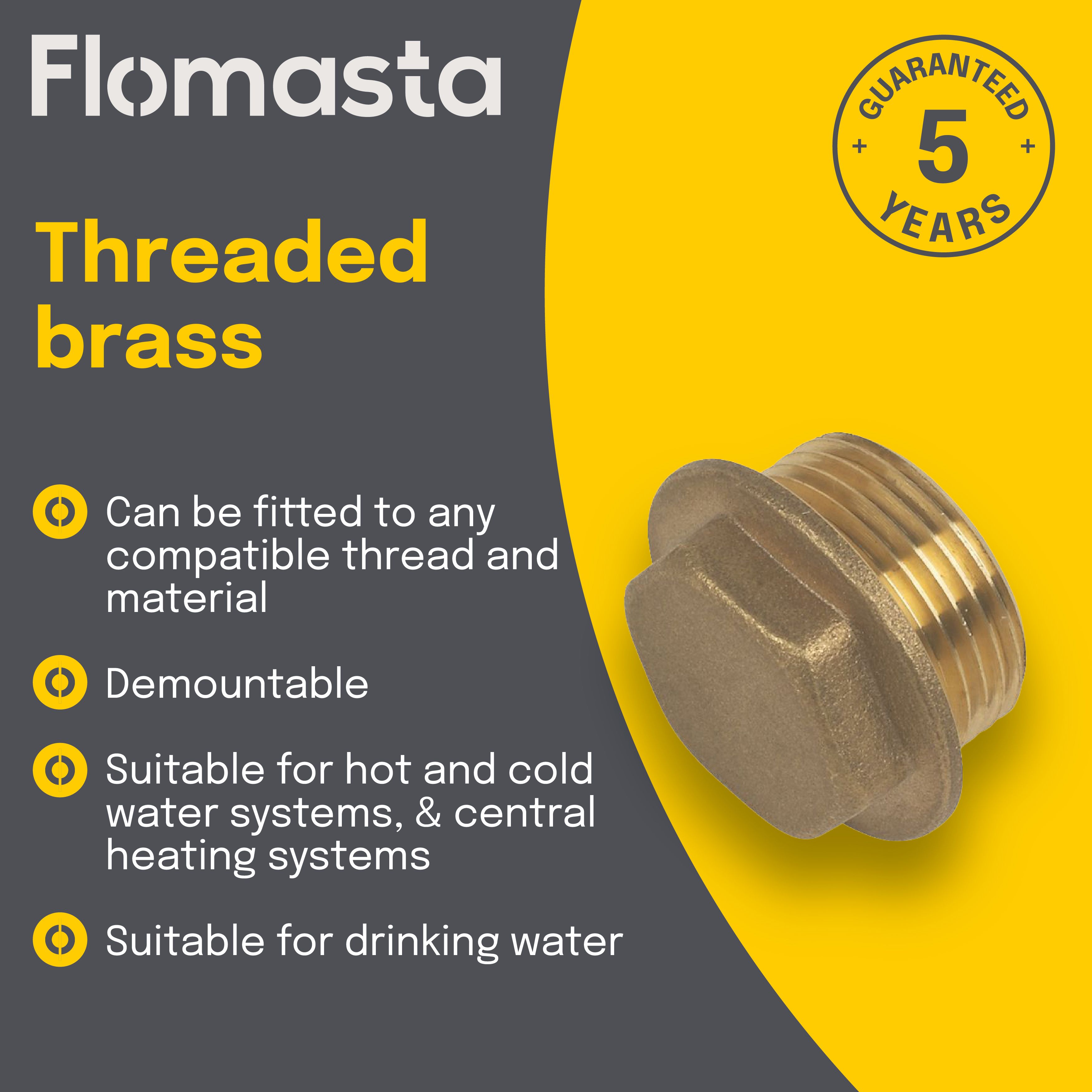 Plumbsure Brass Flange Threaded Nut (Dia)12.7mm