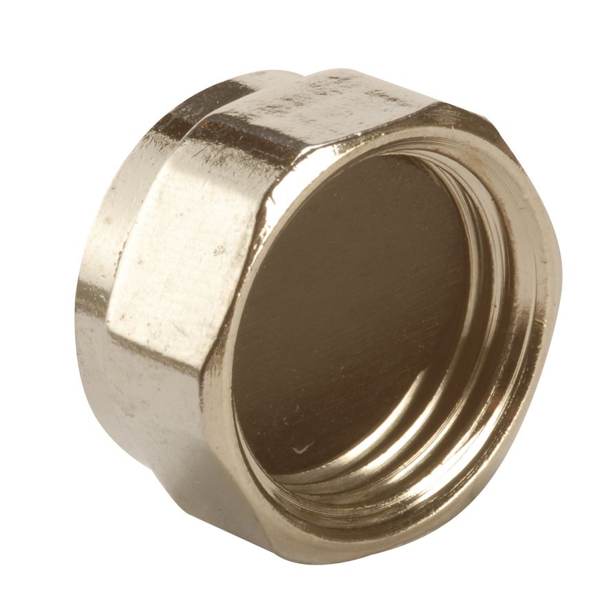 Plumbsure Brass Threaded Blanking cap (Dia)12.7mm