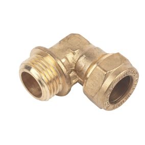 Plumbsure Compression 90° Pipe elbow (Dia)15mm 15mm