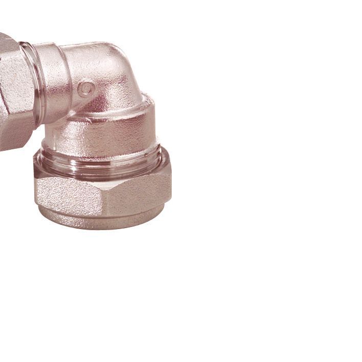 Plumbsure Compression 90° Reducing Pipe elbow (Dia)22mm (Dia)15mm 22mm