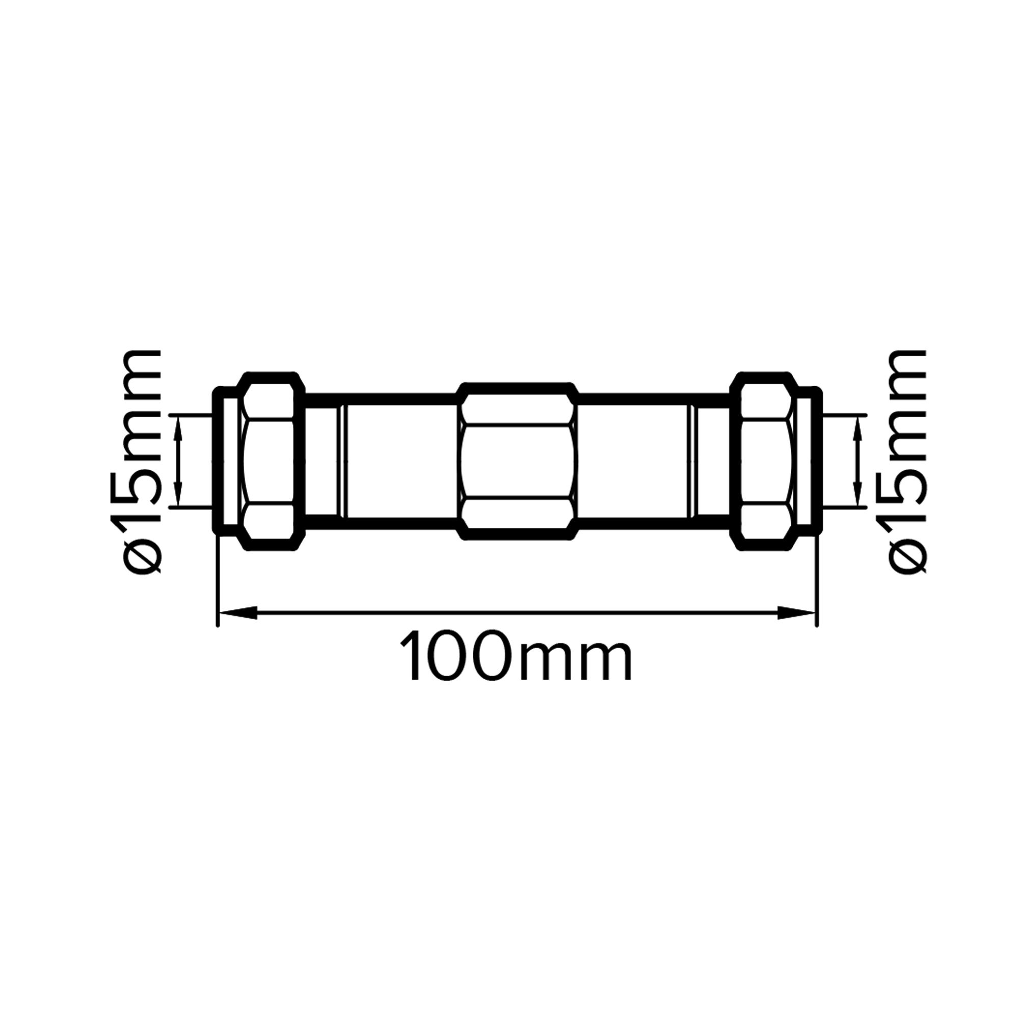 Plumbsure Compression Coupler (Dia)15mm 15mm