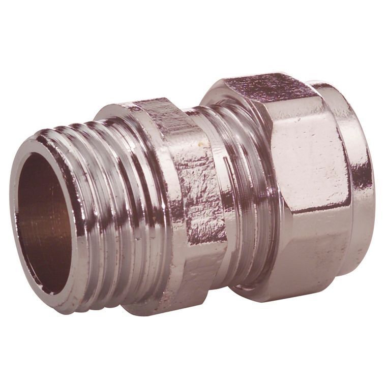 Plumbsure Compression Coupler (Dia)15mm (Dia)12.7mm 15mm