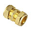 Plumbsure Compression Coupler (Dia)22mm 22mm, Pack of 5