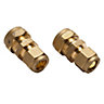 Plumbsure Compression Reducing Coupler (Dia)15mm (Dia)12mm 15mm, Pack of 2