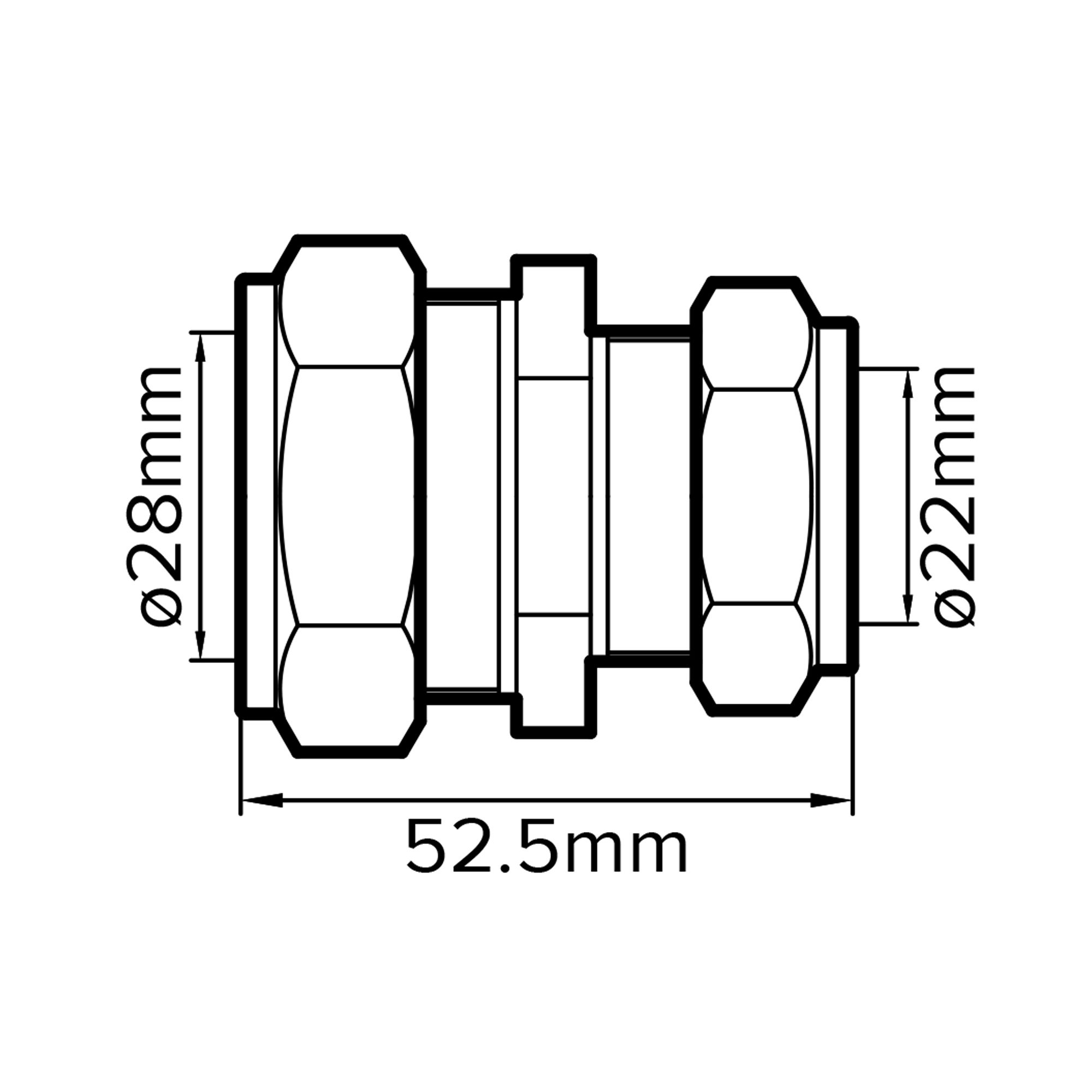 Plumbsure Compression Reducing Coupler (Dia)28mm (Dia)22mm 28mm