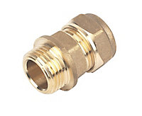 Plumbsure Compression Straight Coupler (Dia)15mm (Dia)12.7mm 15mm