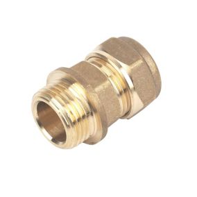 Plumbsure Compression Straight Coupler (Dia)15mm (Dia)12.7mm 15mm