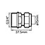Plumbsure Compression Straight Coupler (Dia)15mm (Dia)19.05mm 15mm
