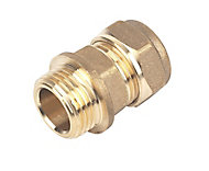 Plumbsure Compression Straight Coupler (Dia)15mm x 12.7mm