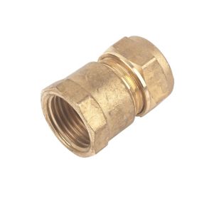 Plumbsure Compression Straight Coupler (Dia)15mm x 12.7mm
