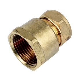 Flomasta Brass Compression Reducing Coupler 15mm x 12mm - Screwfix