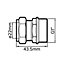 Plumbsure Compression Straight Coupler (Dia)22mm (Dia)25.4mm 22mm