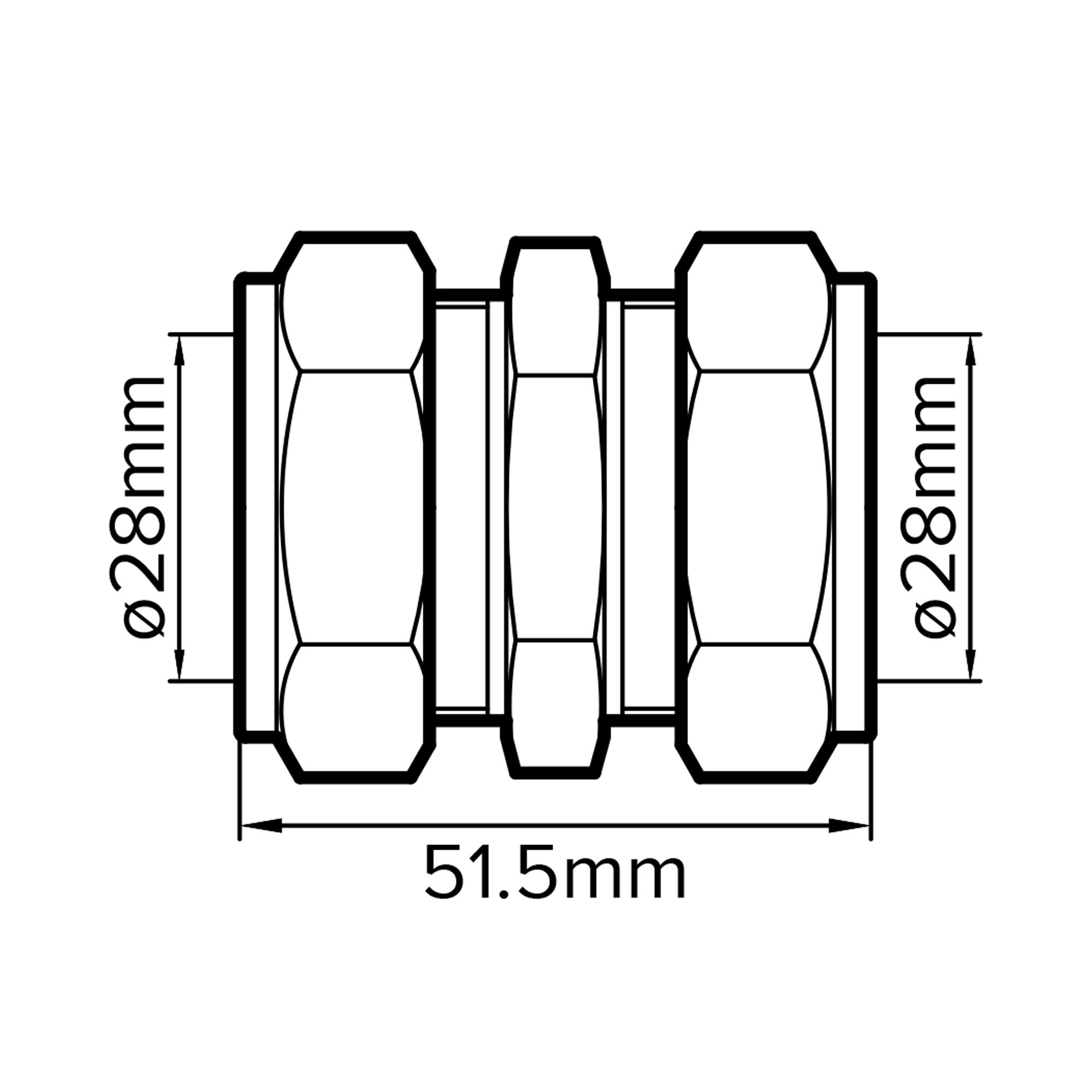 Plumbsure Compression Straight Coupler (Dia)28mm 28mm