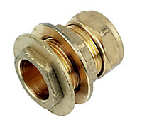 Plumbsure Compression Straight Tank connector, (Dia)22mm