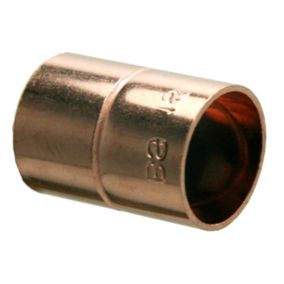 Plumbsure End feed Straight Coupler (Dia)15mm 15mm, Pack of 20