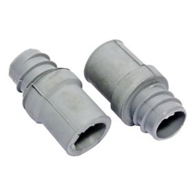 Plumbsure Rubber Stop end (Dia)19mm, Pack of 2