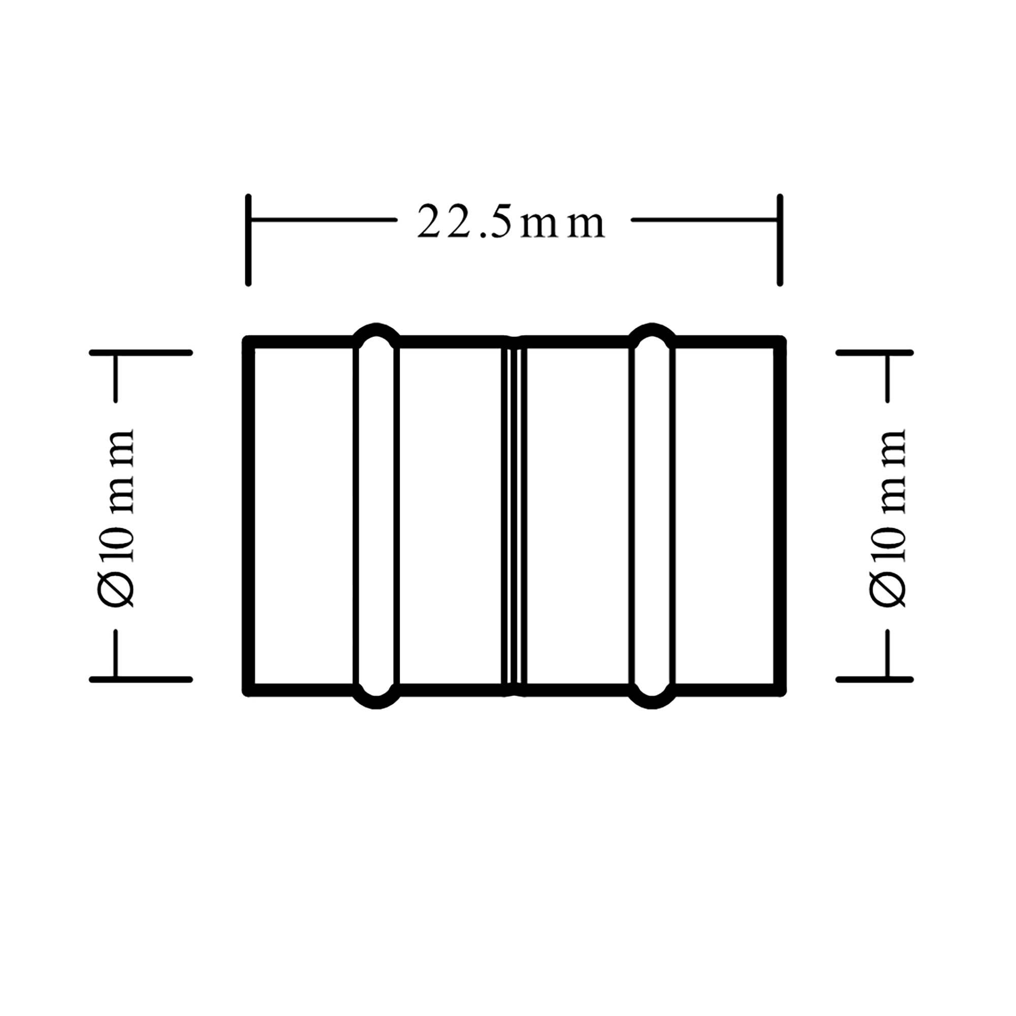 Plumbsure Solder ring Coupler (Dia)10mm 10mm, Pack of 2