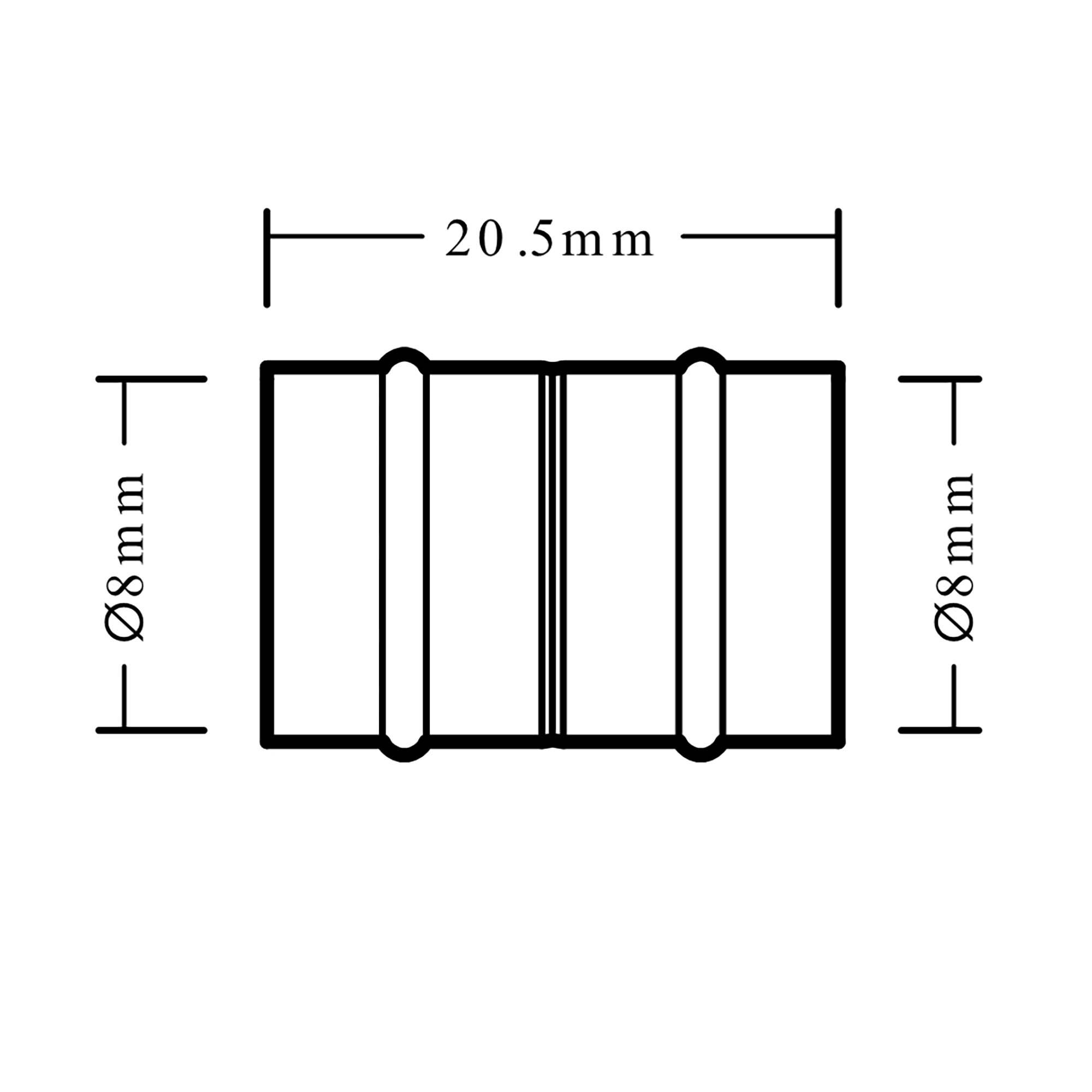 Plumbsure Solder ring Coupler (Dia)8mm 8mm, Pack of 2