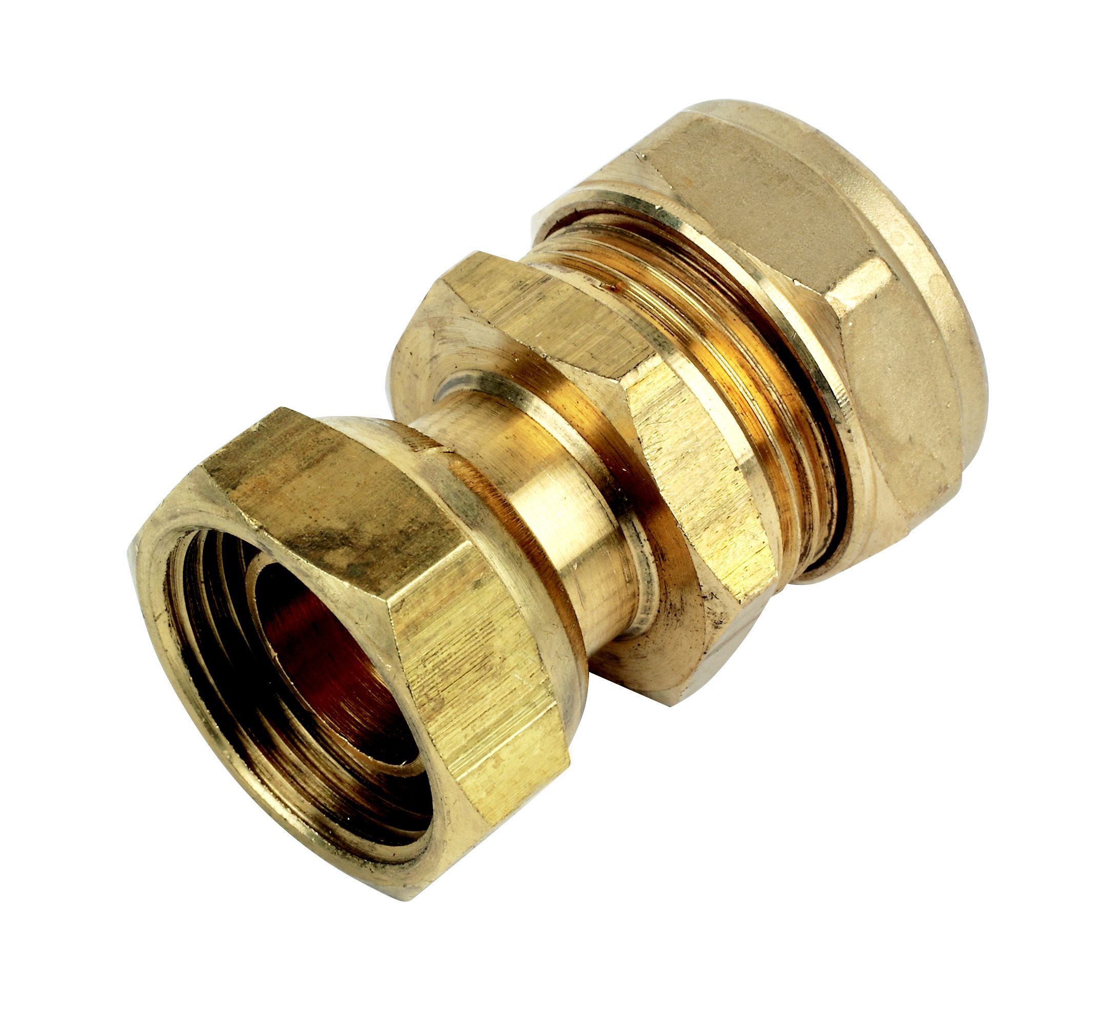 Plumbsure Brass Compression Reducing Tee (Dia) 15mm x 15mm x 22mm