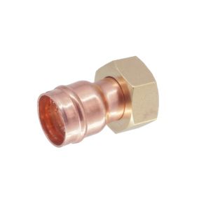 Plumbsure Straight Solder ring Tap connector 22mm x 0.75", Pack of 2