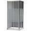 Plumbsure Striped Universal Square Shower enclosure with Double sliding doors (W)76cm (D)76cm