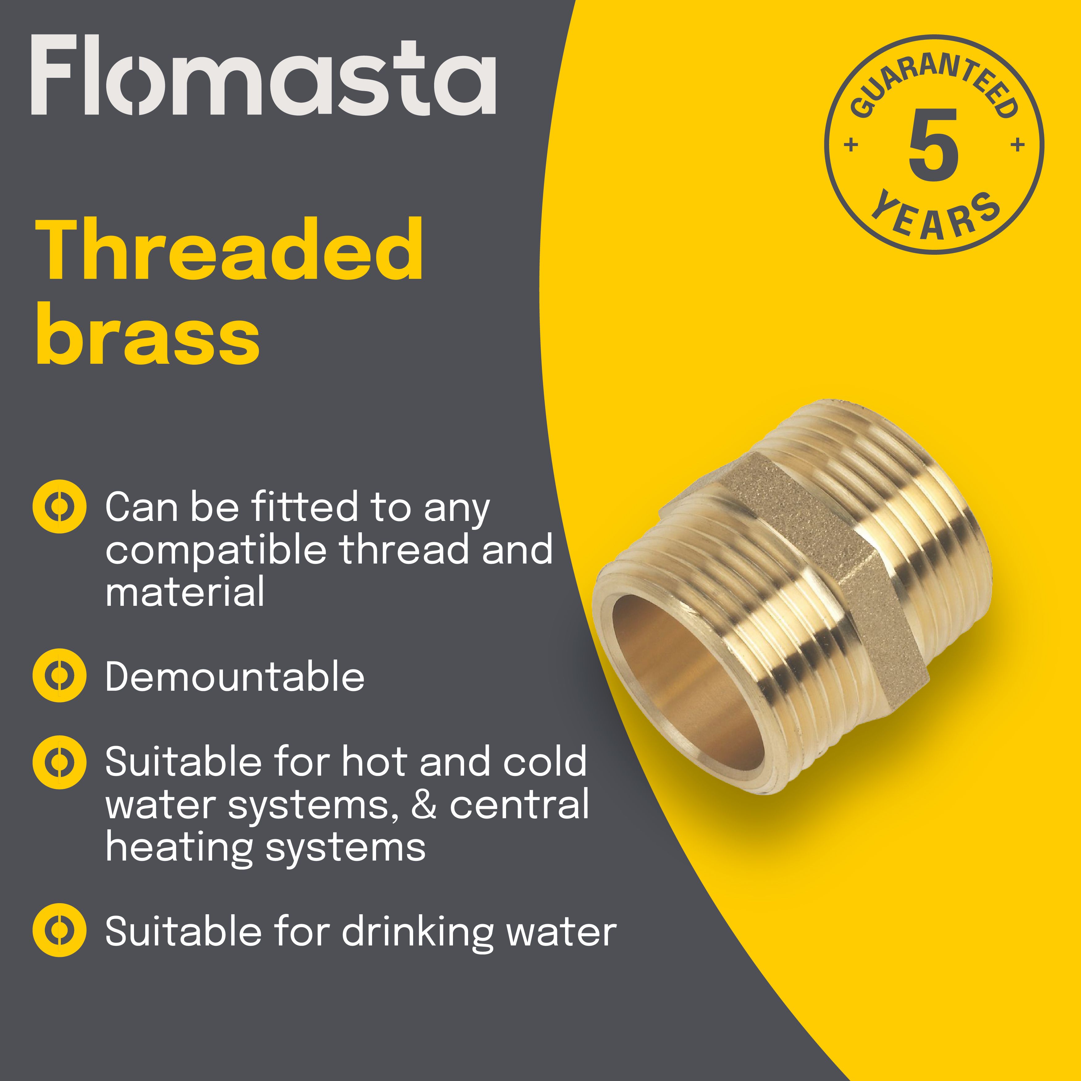 Plumbsure Threaded Central heating Pipe nipple, ½"