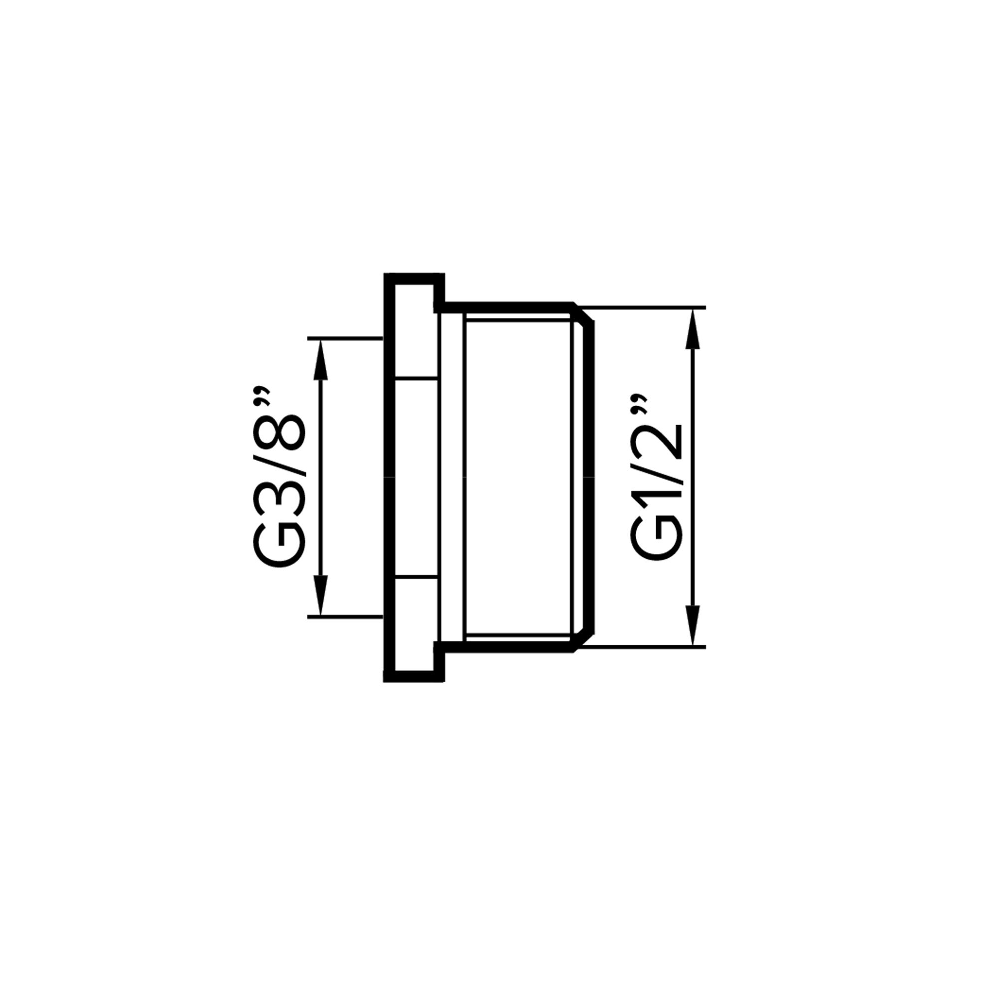 Plumbsure Threaded Reducing Pipe fitting bush (Dia)12.7mm