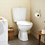 Plumbsure Truro White Close-coupled Toilet with Standard close seat