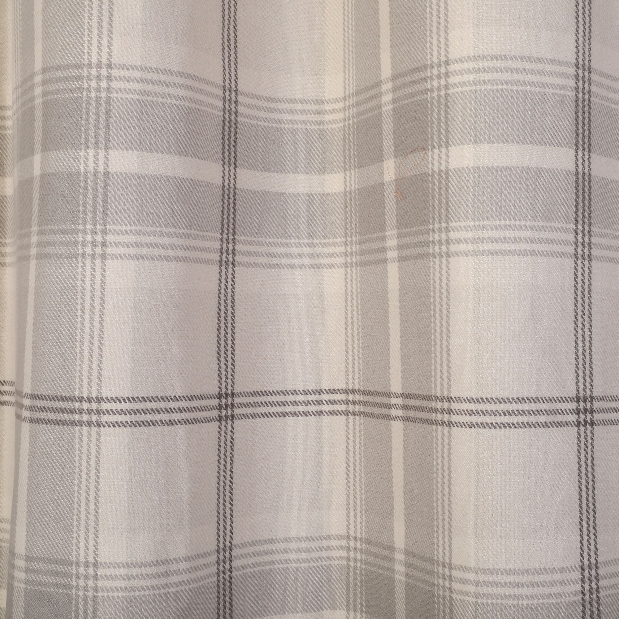 Podor Beige Check Lined Eyelet Curtain (W)167cm (L)183cm, Pair
