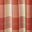 Podor Orange & white Check Unlined Eyelet Curtain (W)117cm (L)137cm, Single