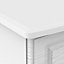 Polar Textured White 3 Drawer Bedside table (H)700mm (W)400mm (D)410mm