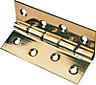 Polished Brass Butt Door hinge (L)76mm, Pack of 2