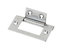 Polished Chrome effect Steel Door hinge 14939 (L)51mm, Pack of 2