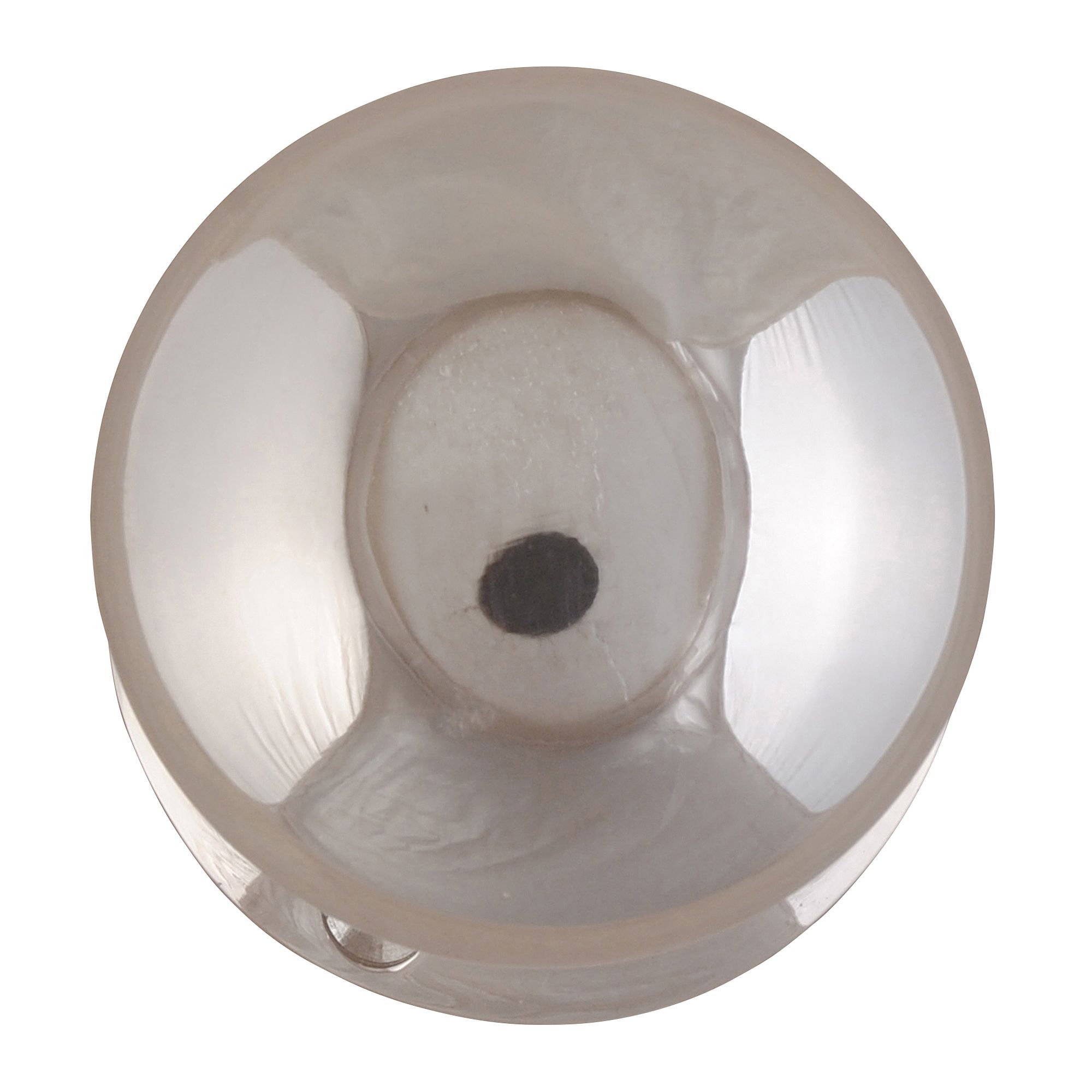 Polished Chrome effect Zamac Round Door knob (Dia)54mm, Pair