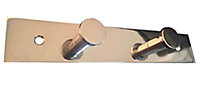 Polished Contemporary 2 Hook rail, (L)222mm (H)30mm