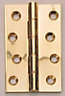 Polished Phosphor bronze Door hinge (L)76mm, Pair of 2