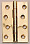 Polished Phosphor bronze Door hinge (L)76mm, Pair of 2