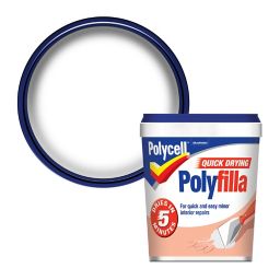 Polycell Quick dry White Ready mixed Filler 1kg