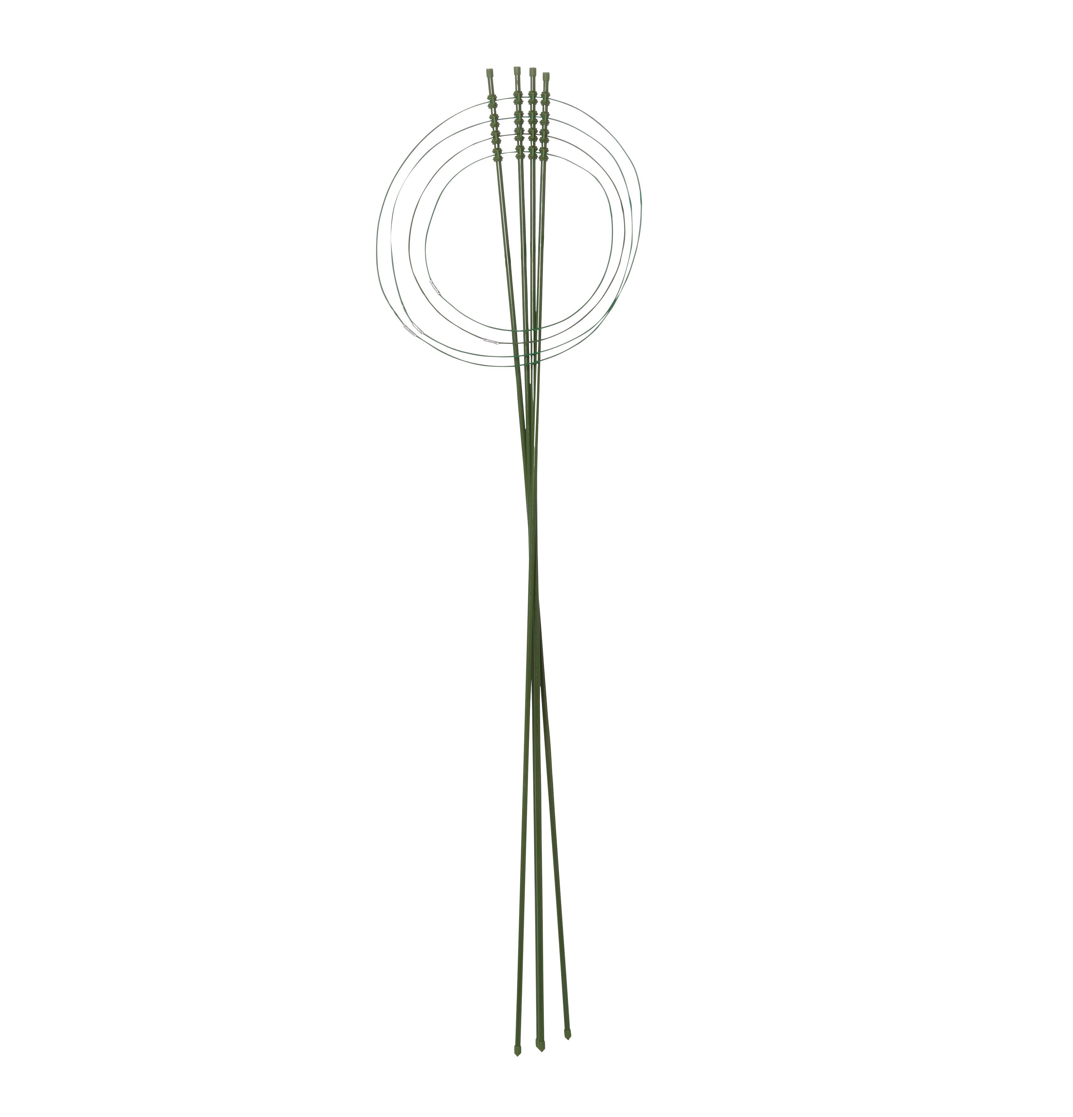 Polyethylene (PE), PVC & steel Collapsible circular Plant support (L)130cm (W)37cm (Dia)37cm